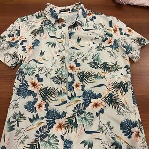 Floral Print Short Sleeve Shirt